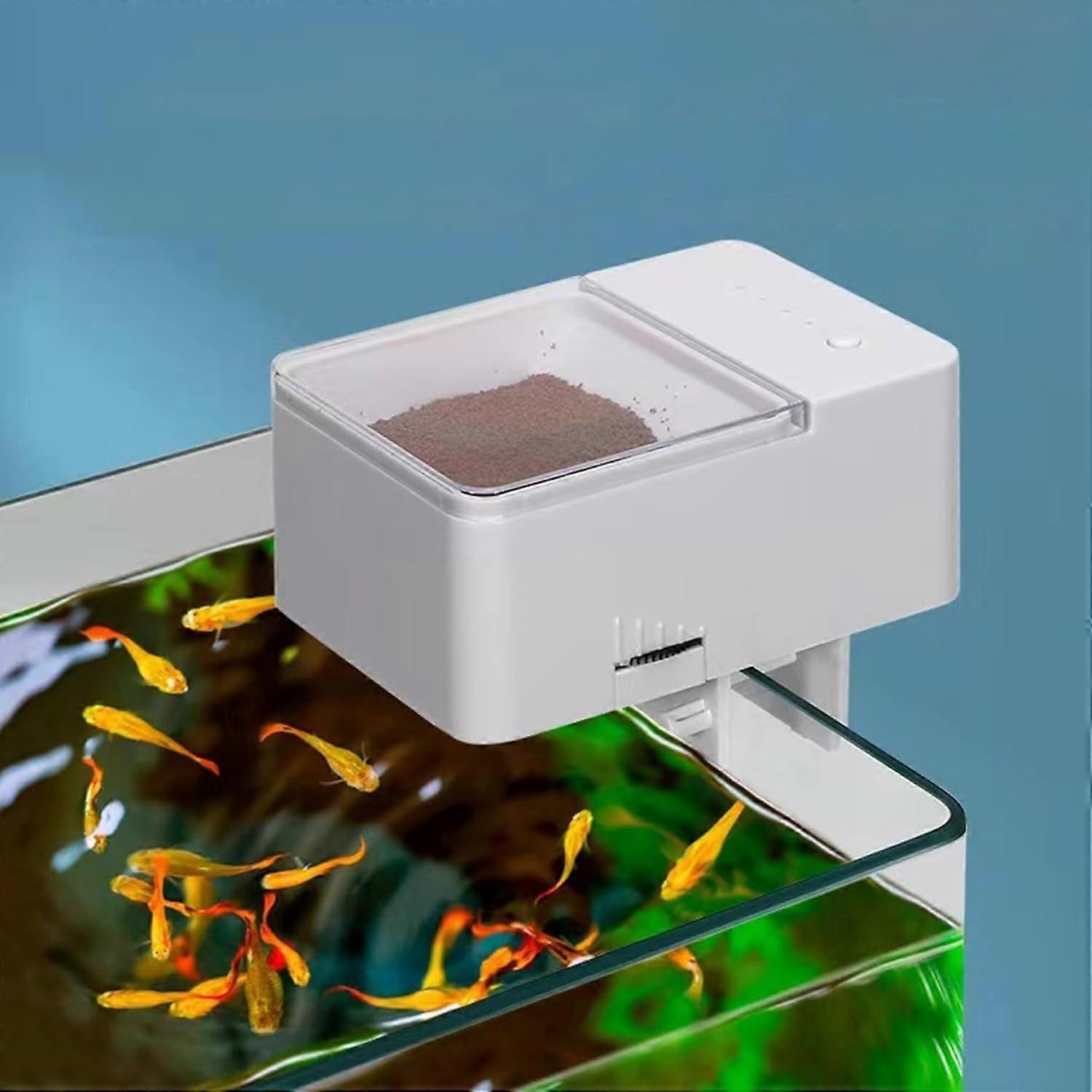 Automatic Fish Feeder with Adjustable Timer and 4 Intervals, Battery Operated Aquarium Dispenser 50g