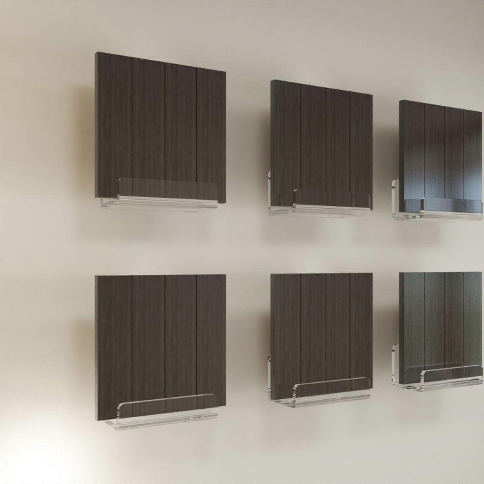 Acrylic Tile Sample Display Rack, 40cm Wall Mounted Stand with Adjustable Shelves and AntiDrop Protection