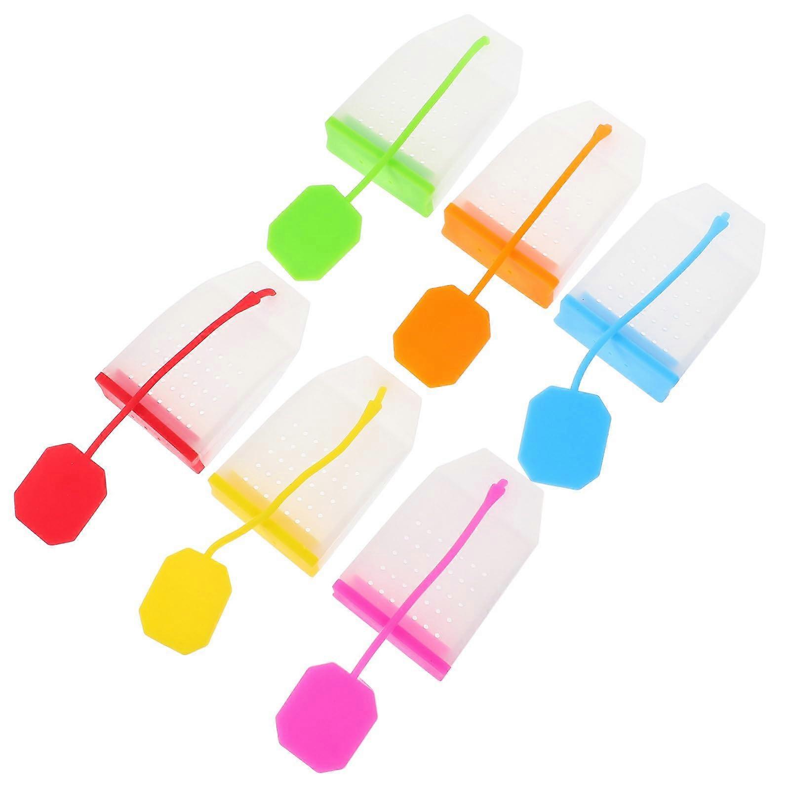 6Pcs Silicone Tea Infuser Set with Fine Mesh Loose Leaf Strainers for Travel and Kitchen Use