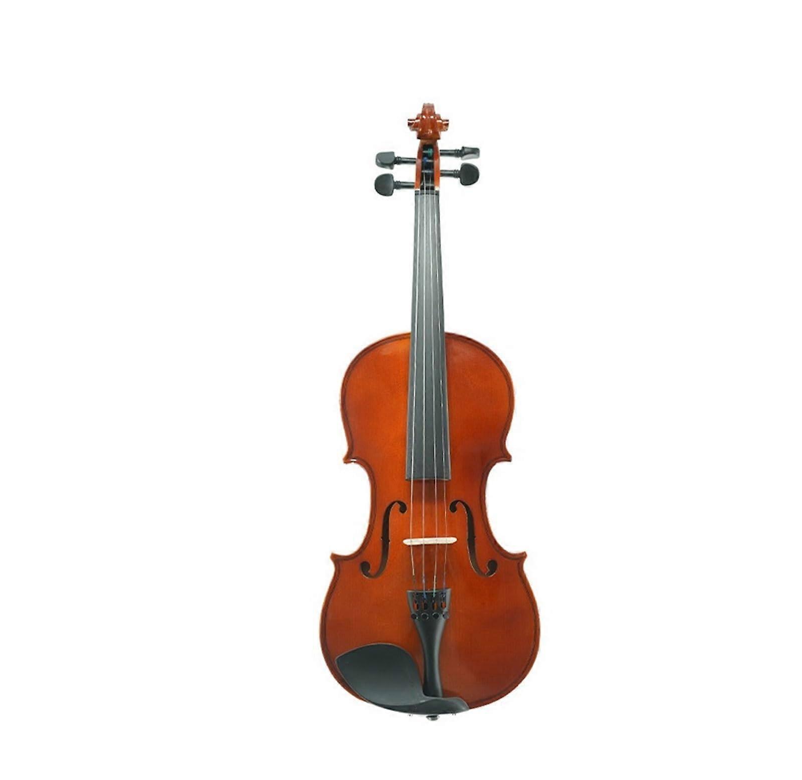 1/2 Size Handmade Solid Wood Student Violin with Full Ebony Setup, Clear Warm Tone for Beginners
