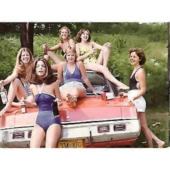 1970s Girl Party on a Plymouth TrunkStress Reliever Jigsaw Puzzle P1662