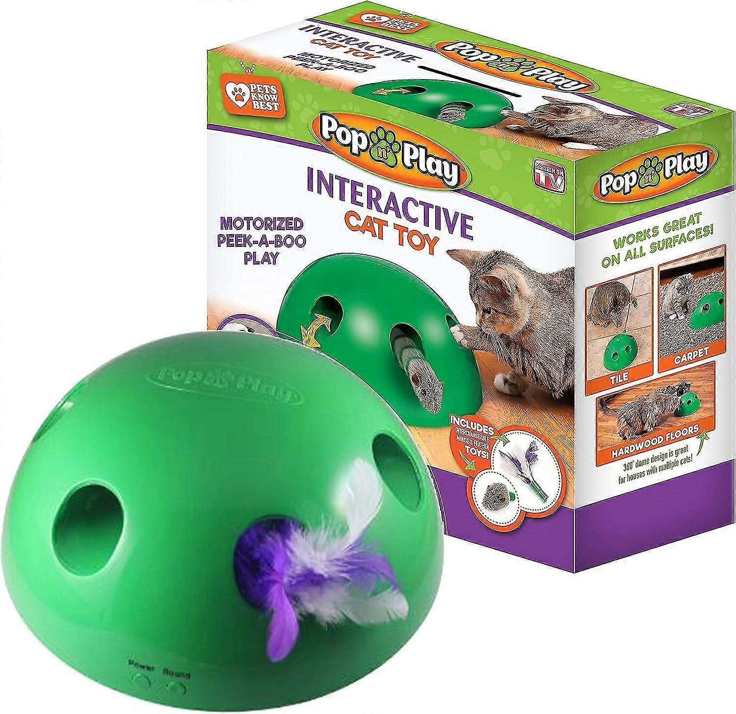 Cat Toy - Interactive Motion With Electronic Smart Feather  Mouse Teaser
