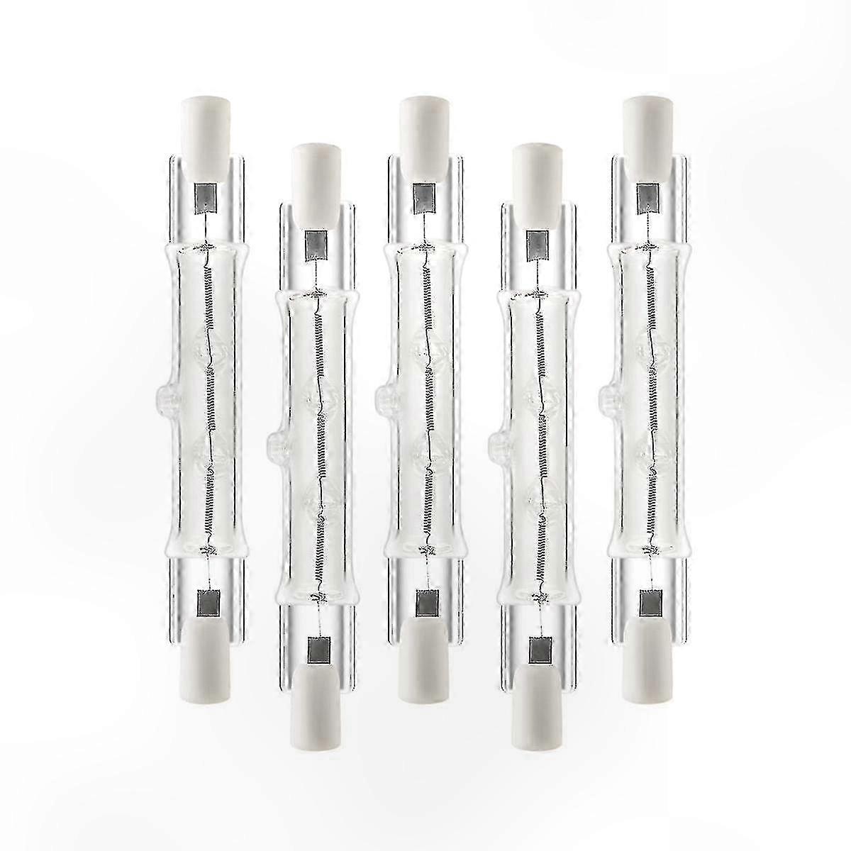 5-Pack R7s 118mm 300W 230V Linear Halogen Bulbs, Dimmable Construction Lighting Solution