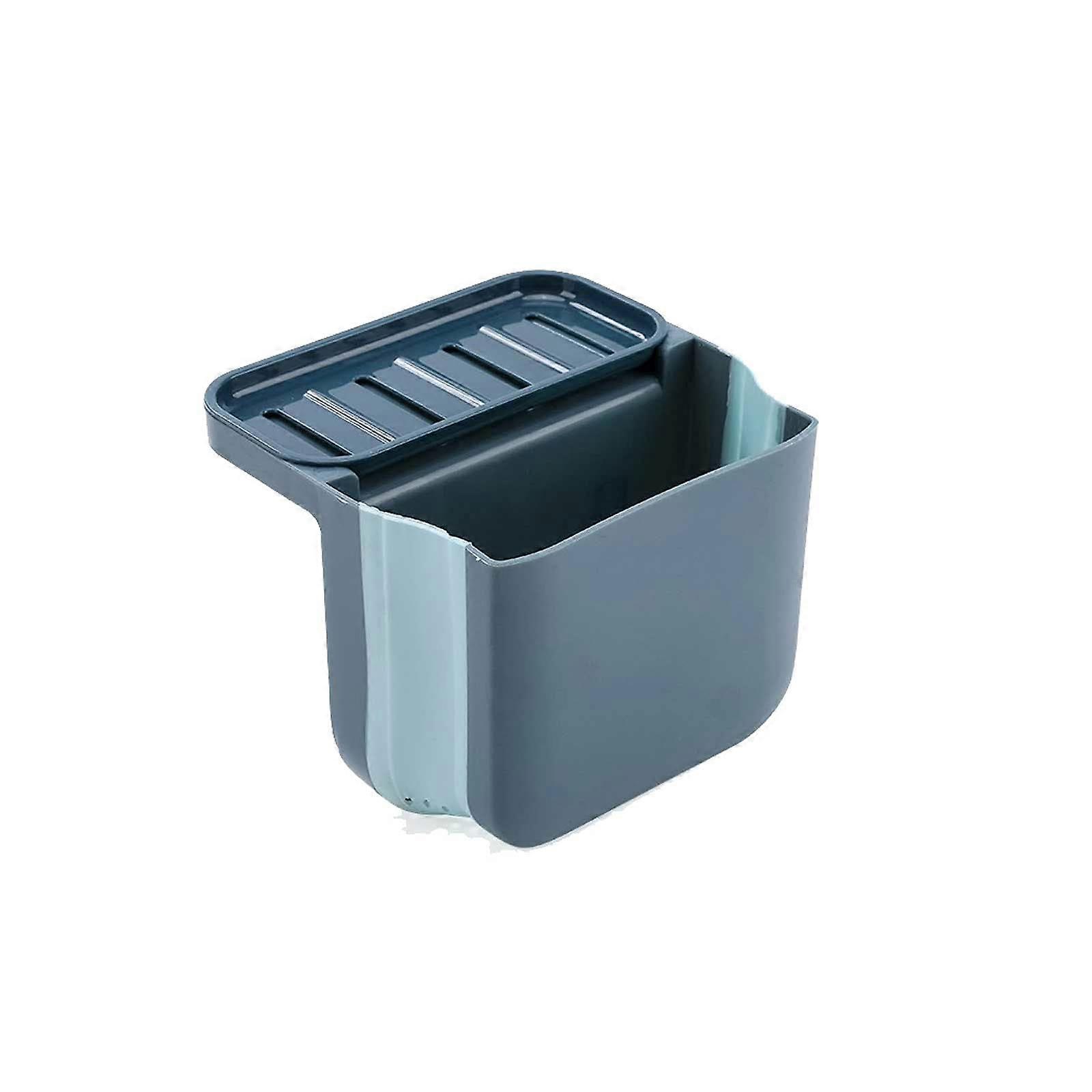 Foldable Suction Cup Sink Strainer Basket for Kitchen, Hanging Drain Rack SpaceSaving Design