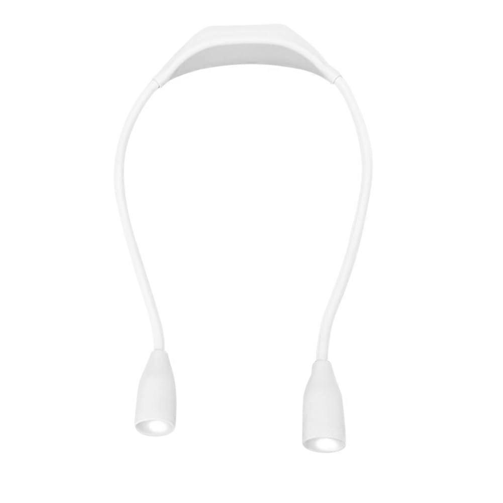 LED Neck Reading Light with Flexible Adjustable Design, Rechargeable Hands  Book Lamp White