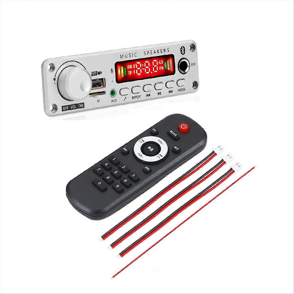 DIY Amplifier Bluetooth Decoder Board 12V 6.5mm Microphone FM Radio