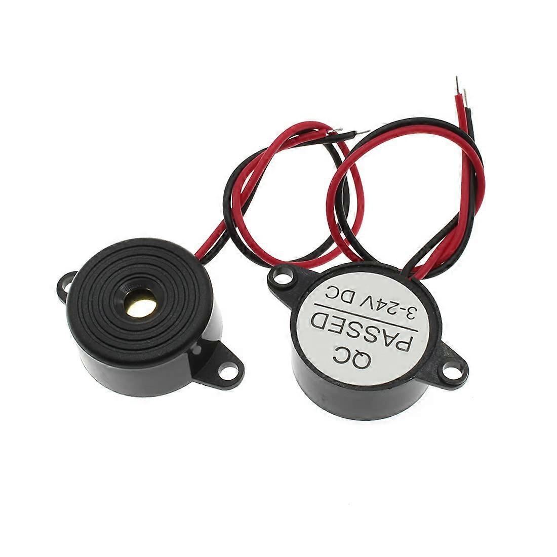 2PCS Active Piezo Buzzer 324V 85dB DC Electronic Alarm with Compact 23x12mm Design