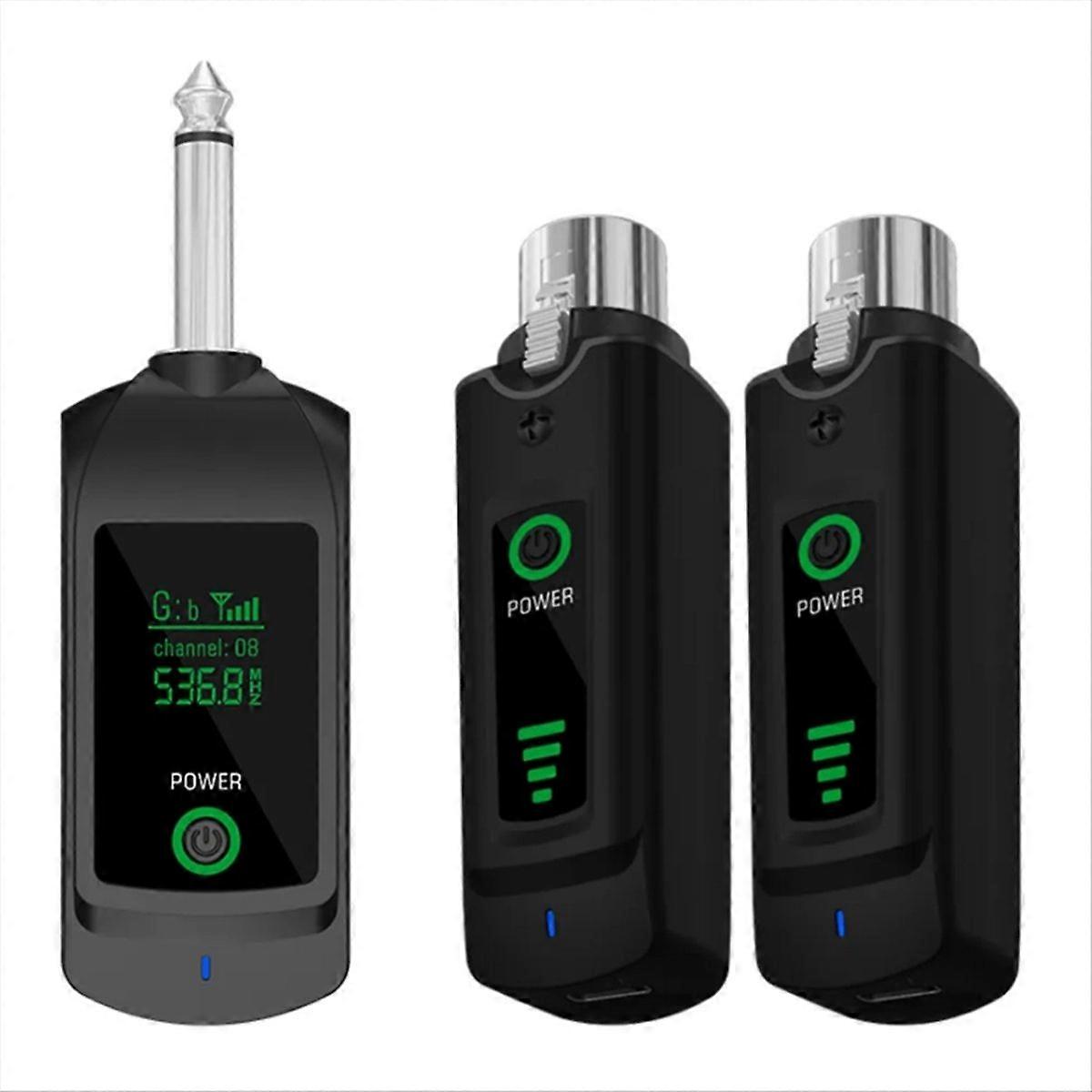 2.4G Wireless Microphone Converter System Transmitter Receiver for Dynamic Condenser Microphone Guit