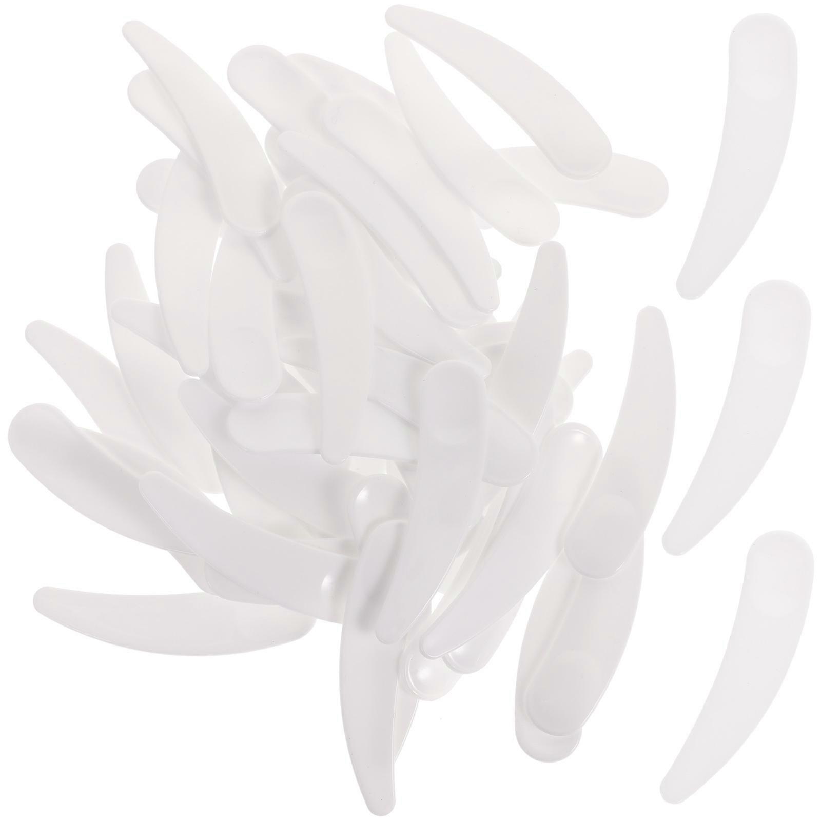 Makeup Spoon Facial for Applying Creams 50Pcs White Plastic