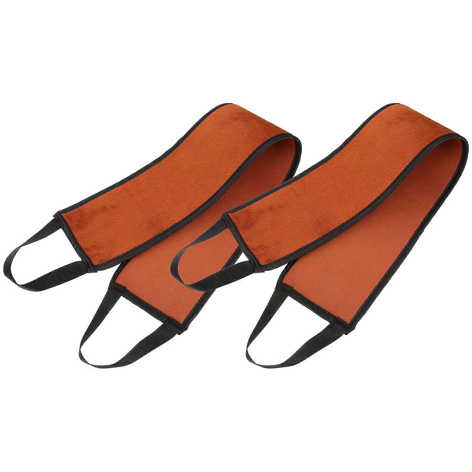 Tanning Applicator Body Lotion Applicator for Back Care 2Pcs Brown Flocking