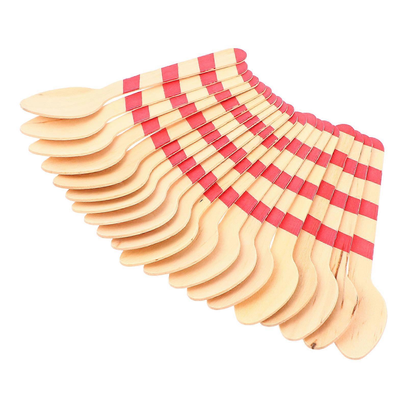 Dessert Wooden Cake for Eating Use 20Pcs Assorted Colors