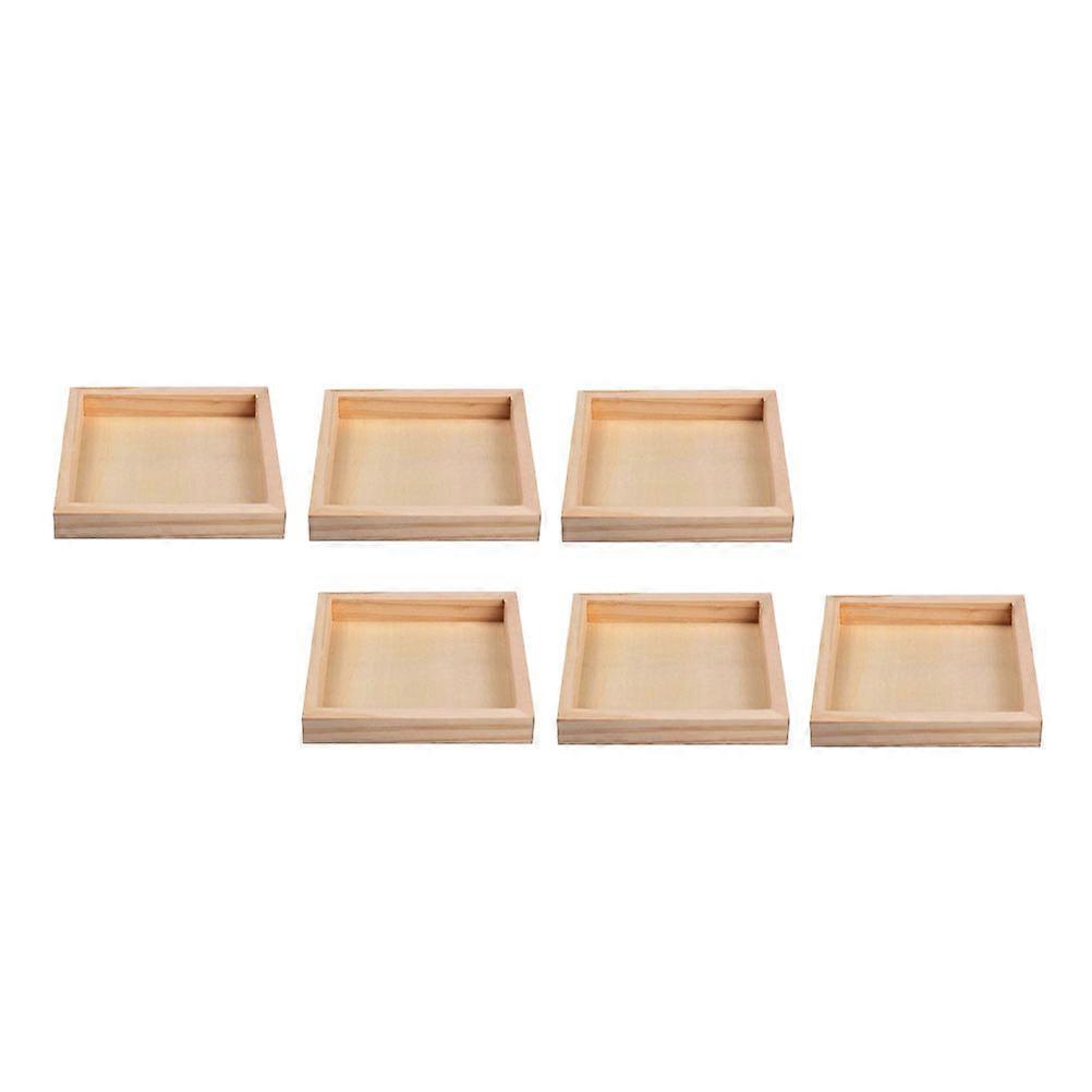Wooden Storage Tray for Storage 6Pcs Serving Trays