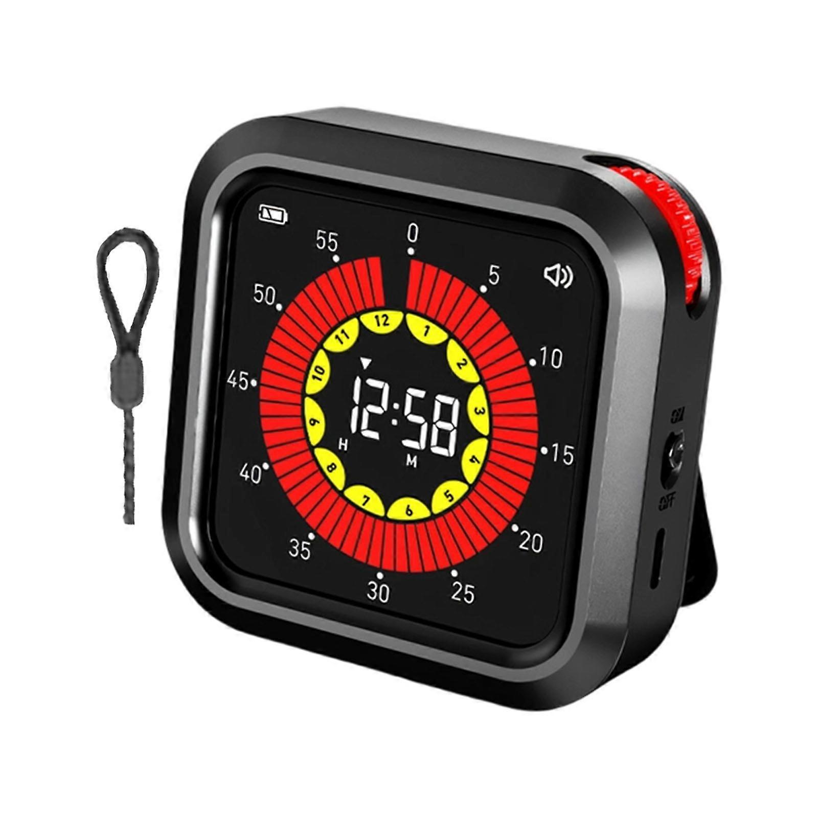 Visual Digital Timer Magnetic Countdowns Timer for Kitchen Eggs Cooking,Study Classroom Time Management Visual Timer  Black