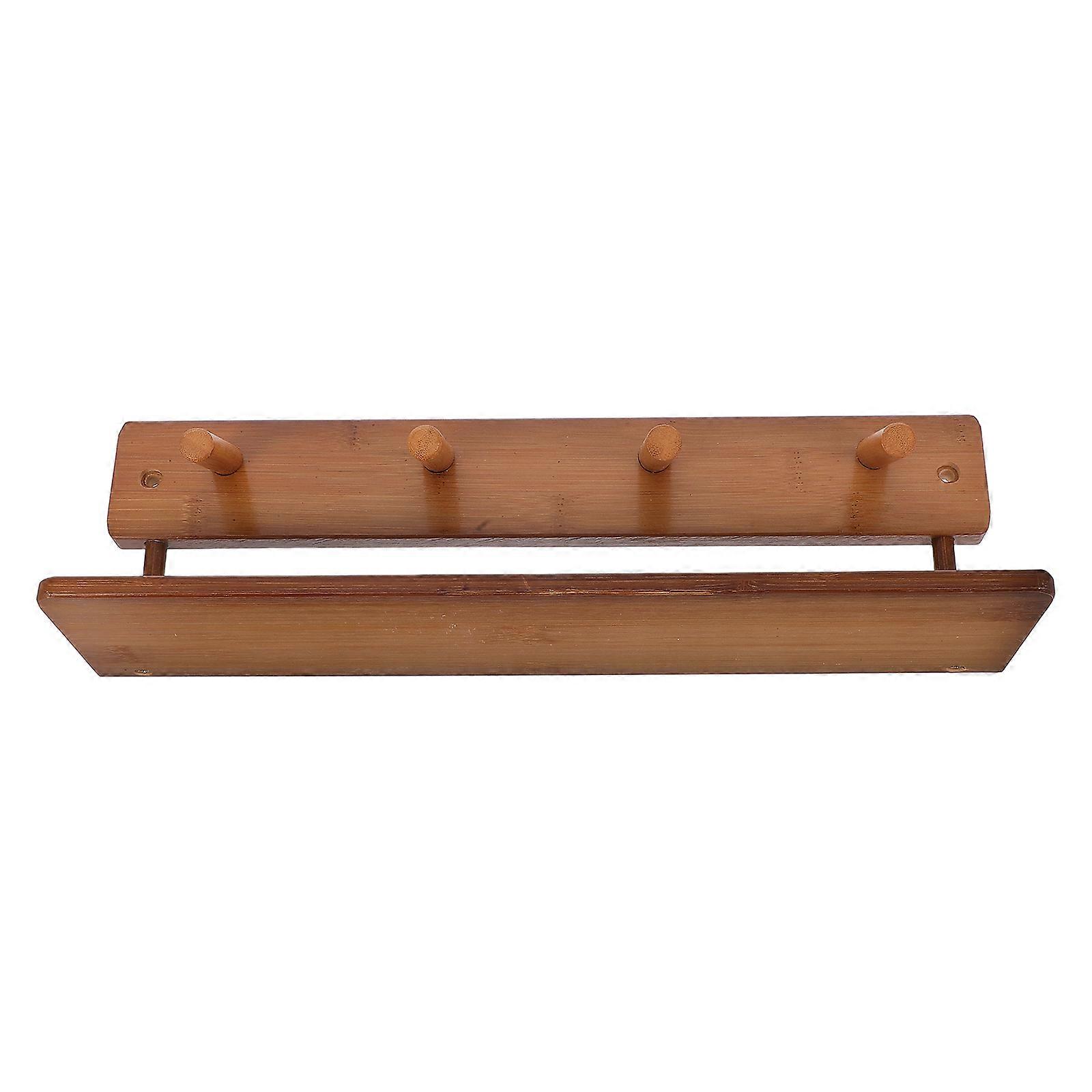 Wood Wall Mounted Coat Hooks Rustic Rack for Scarves