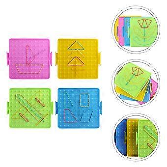 1 Set Nail Plate Primary Mathematics Nail Board Geometry Demo Tool Students Supply