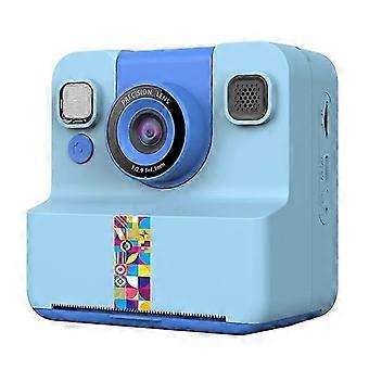 Kids Instant Print Camera A30, 24MP (2400W) 2.4-inch IPS, 180   Flip Lens, 1080P, 32GB, Blue