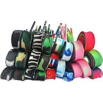 8 paires de lacets plats multicolores arc-en-ciel pour chaussures de sport adultes, 114 cm (45 pouces).