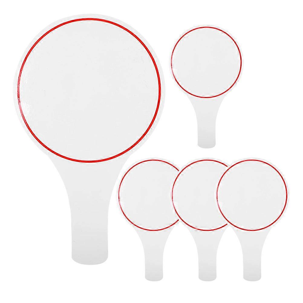 5Pcs Single Side Scoreboards Blank Writable Scoreboards Handheld Scoreboards Auctions Supply