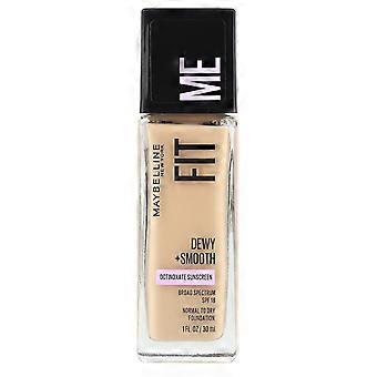 Maybelline Fit Me Dewy + Smooth Foundation, LSF 18, 120 Classic Ivory, 30 ml, 2er-Pack