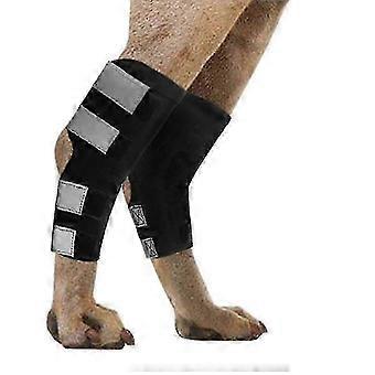 SZW-Dog Suporte Longo para Pata Traseira de Cão - Envoltório para Jarrete Canino com Tiras Refletoras de Segurança para Proteção contra Lesões e Entorses, Cicatrização de Feridas e Perda de Estabilidade