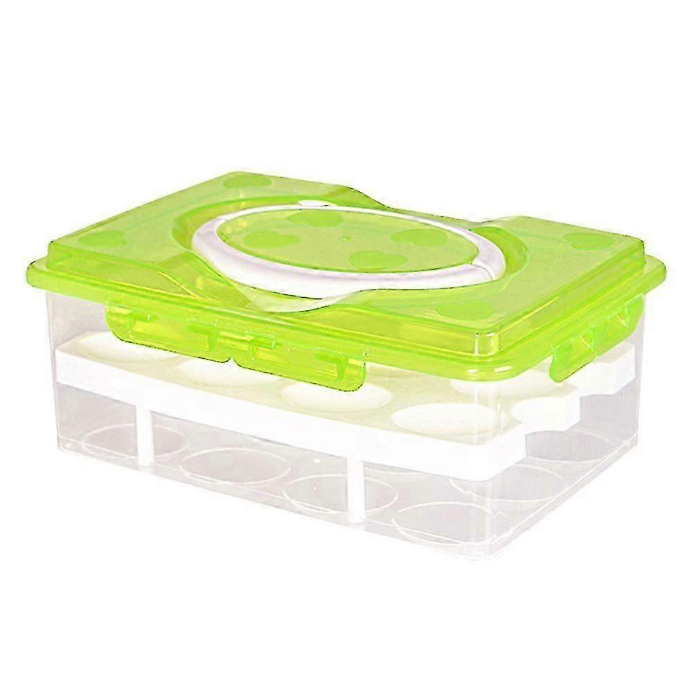 1pc 24 Grids Double-layer Egg Fresh-keeping Storage Box for Refrigerator