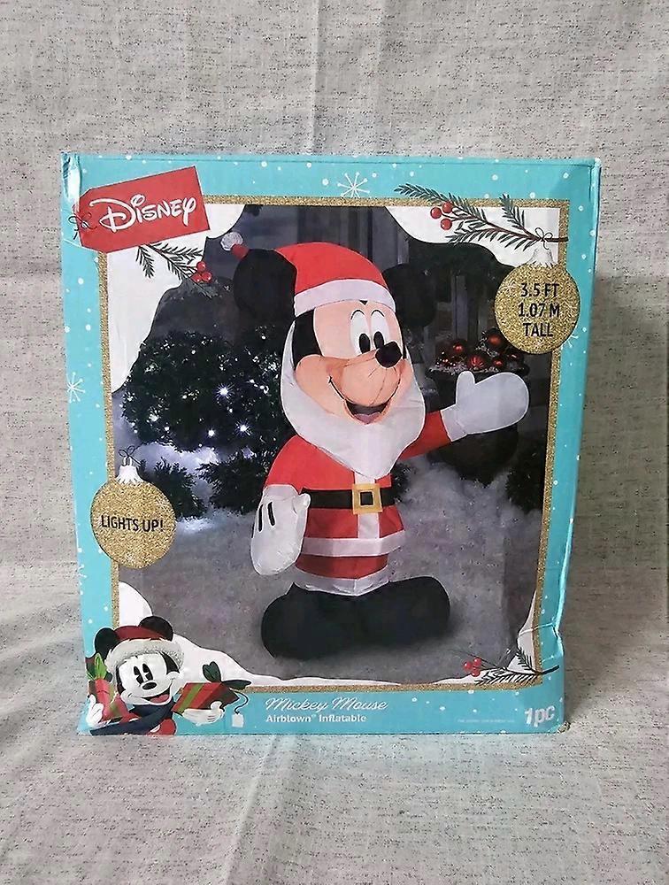 * Christmas * Lighted * Mickey Mouse Santa Claus Airblown Inflatable*New