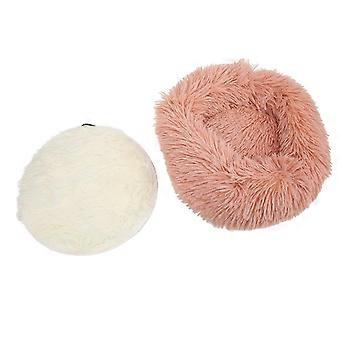 Electric Pet Heating Bed Adjustable Temperature Waterproof USB Heating Cat Litter Compatible withCats DogsDiameter 50cm/19.7in Pink