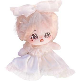 20cm Plush Doll Girl Naked Humanoid Stuffed Body no Attribute 8" Normal Body Wearable Clothing Dress Up Gifts (a-20-with Skeleton)