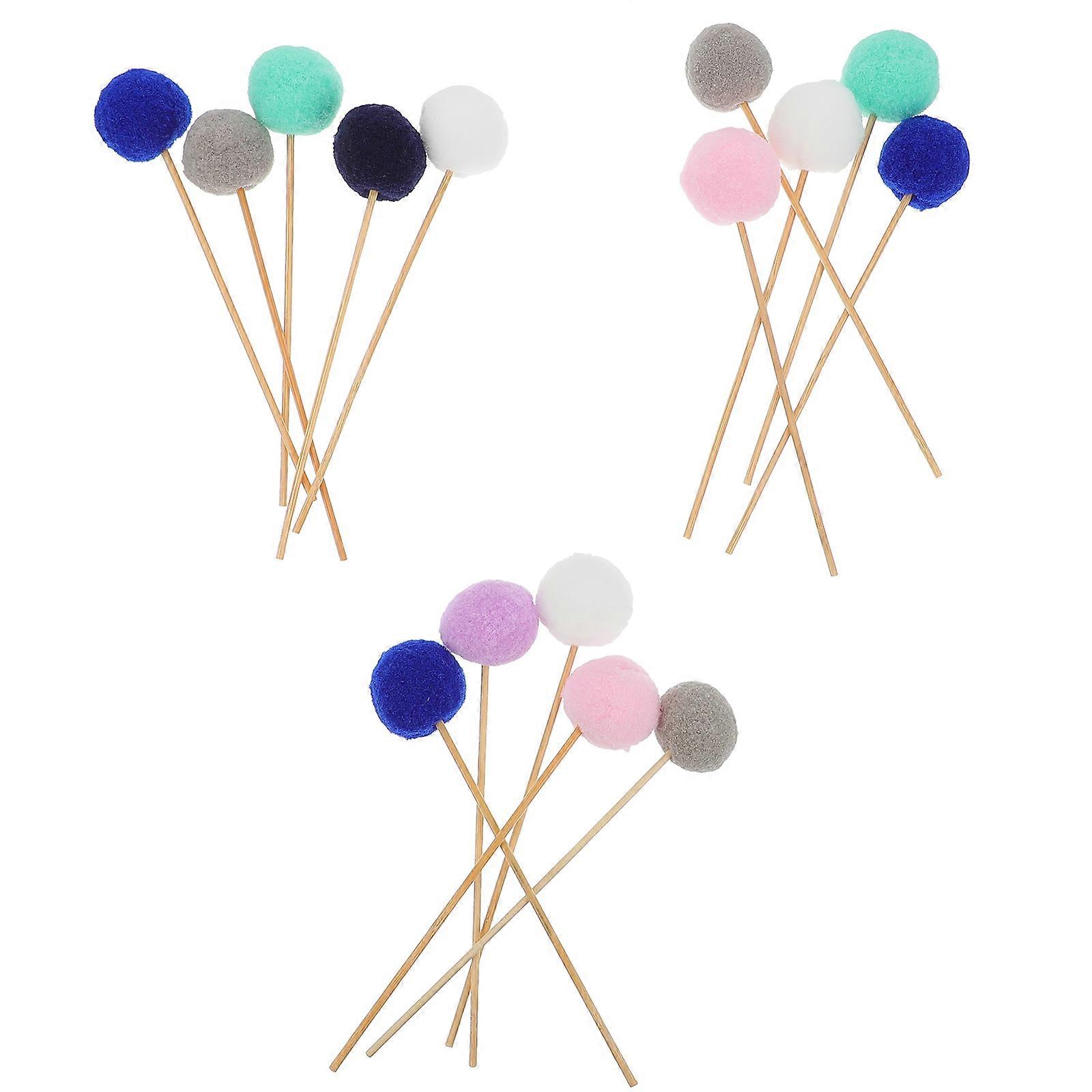 Aromatic Diffuser Sticks Aroma Accessories for Diffusion 15Pcs with Fur Ball