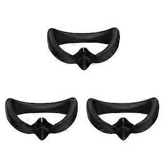 3X Eye Pad per Pico 4 Maschera protettiva di ricambio in silicone per il viso Maschera antisudore Accessori per occhiali VR (nero)