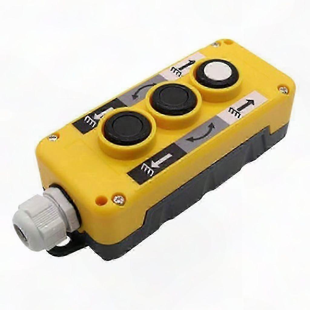 3-Button Remote Control for Crane Trailer Hoist, Industrial Push Button Switch