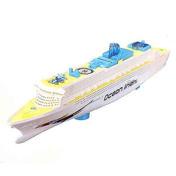 אושן ליינר ספינת שייט סירה צעצועים חשמליים פלאש אורות led צלילים ילדים מתנת חג המולד