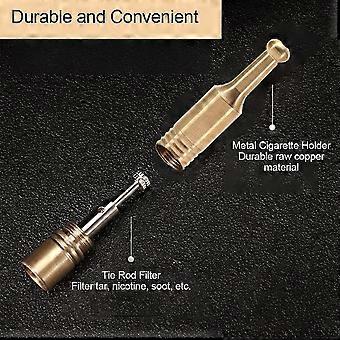 cigarette filter attachment ZOBO Recyclable Multi-Filtering Metal Holder The Aluminum box for Titanium Cigarette Filter Holder. 100X Cigaret Cigarette Holder Filters