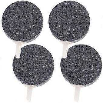 Airstone Bubble Stone compatible with Aquarium Oxygen Pumping 4Pcs Black Round Set