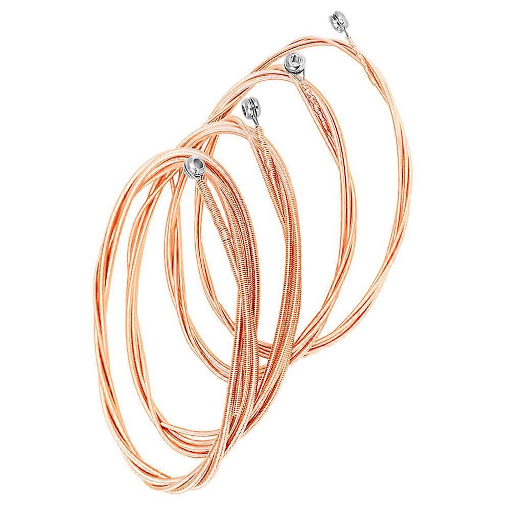 4Pcs Replace String Wooden-Bass Strings Alloy Wrapped Strings Bass Replace Metal Strings