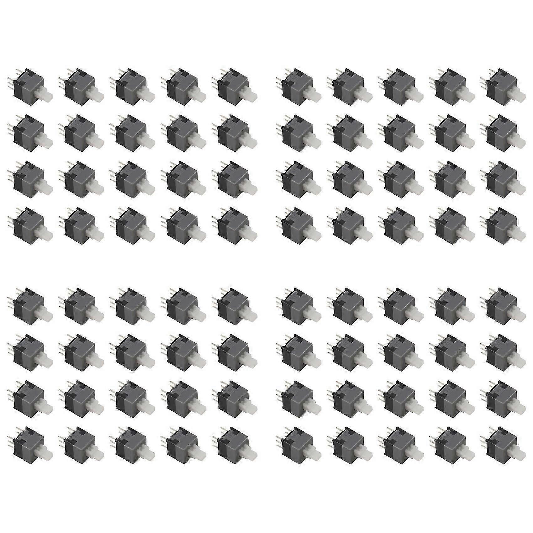 6 Pin DPDT Latching Tact Tactile Push Button Pushbutton Switch 80 Pcs