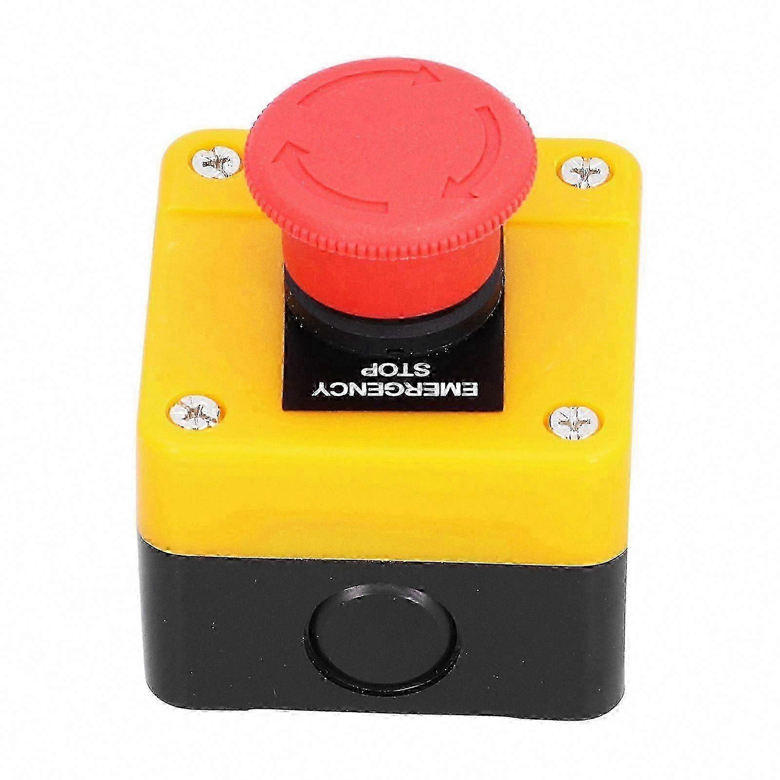 Compatible With Waterproof 10A Emergency Stop Button 1NO 1NC Red Mushroom Elevator Push Switch