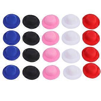 20pcs DIY Mini Chapéus Ornamentos Billycock Decoração Handmade Artesanato Acessórios para Crianças Meninas