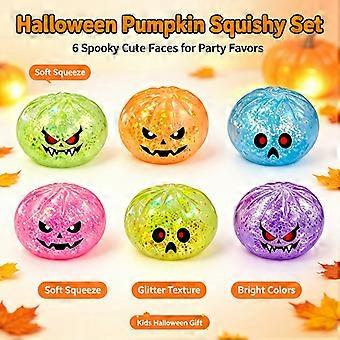 Halloween langsomt stigende bolle squishy legetøj, blødt klemme stresslindrende legetøj til hjemmefestdekoration og børneferiegave
