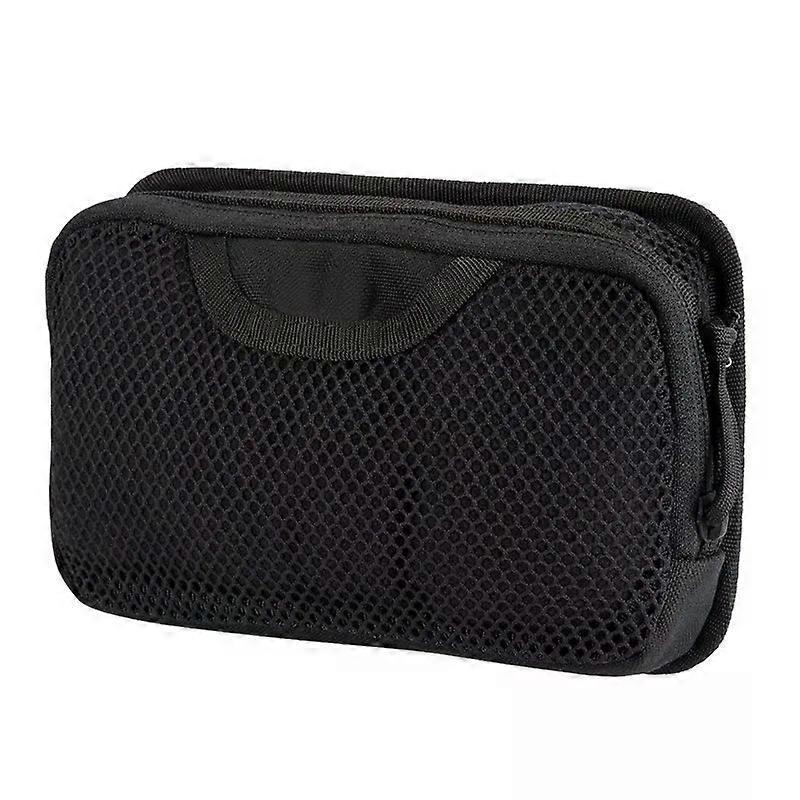 Tactical Mesh Zipper Pouch Modular Insert Panel Organizer Edc Utility Storage Pocket with Hook Loop Fasteners compatible with Backpack