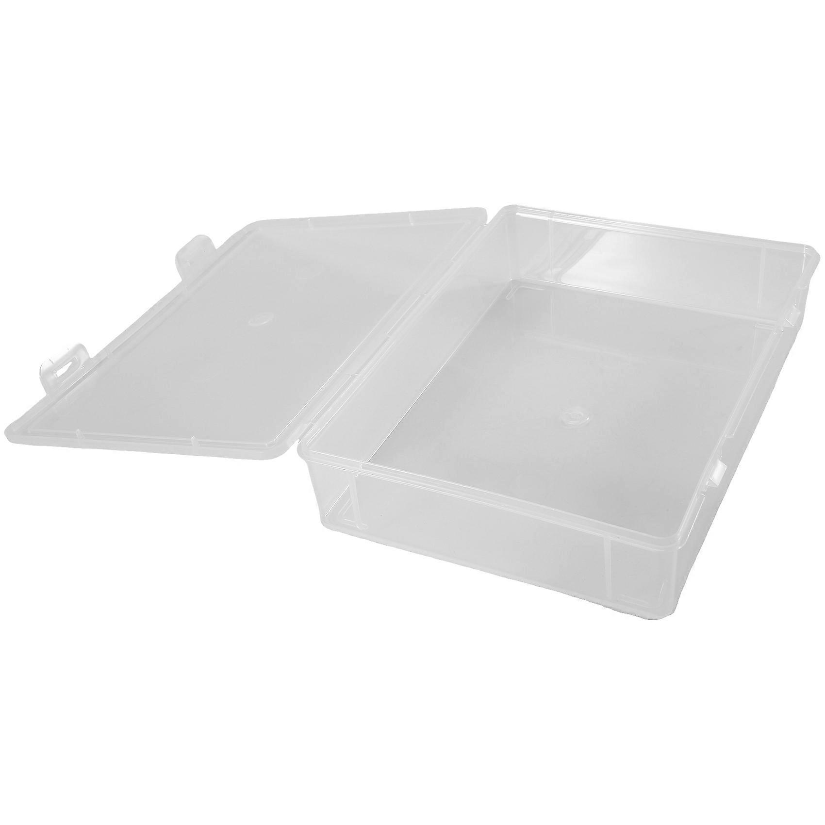 Plastic File Organizer Transparent Square Storage Box Storage Box File Storage Box S