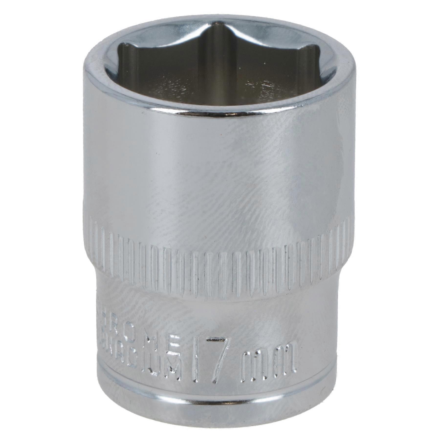 17mm 3/8" Drive Shallow Metric Socket Single Hex / 6 sided Bergen