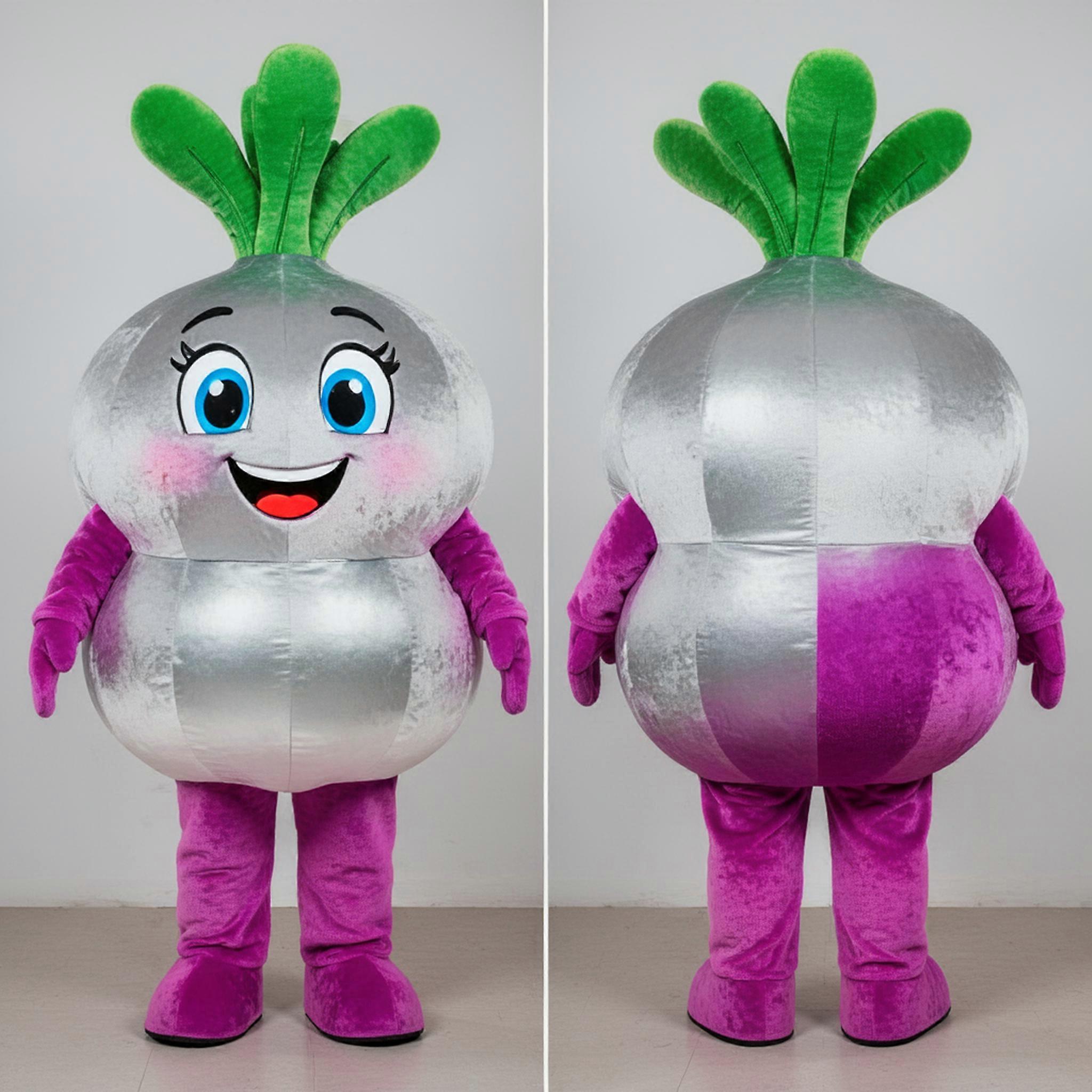 MASTICOT Silver Velvety Radish Mascot