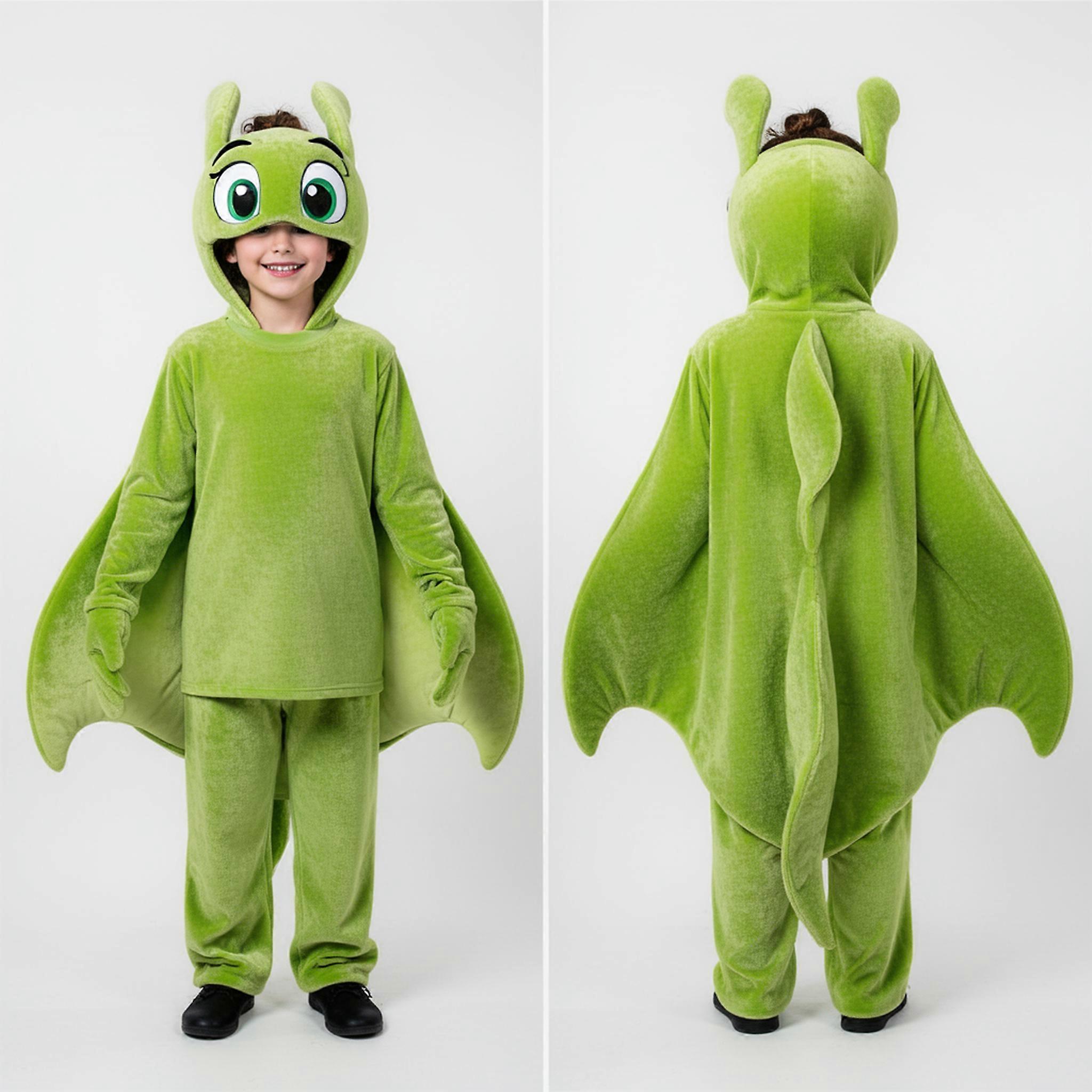 MASTICOT Lime Green Sweeping Wing Manta Ray Mascot