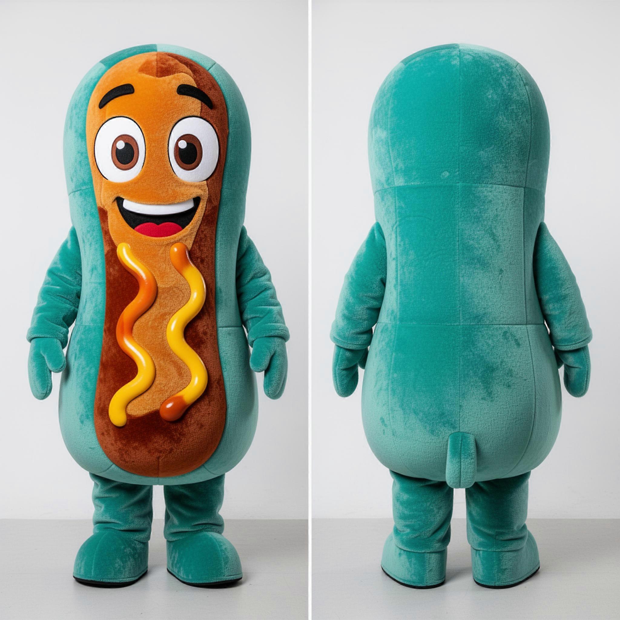 MASTICOT Teal Broad Shouldered Currywurst Mascot