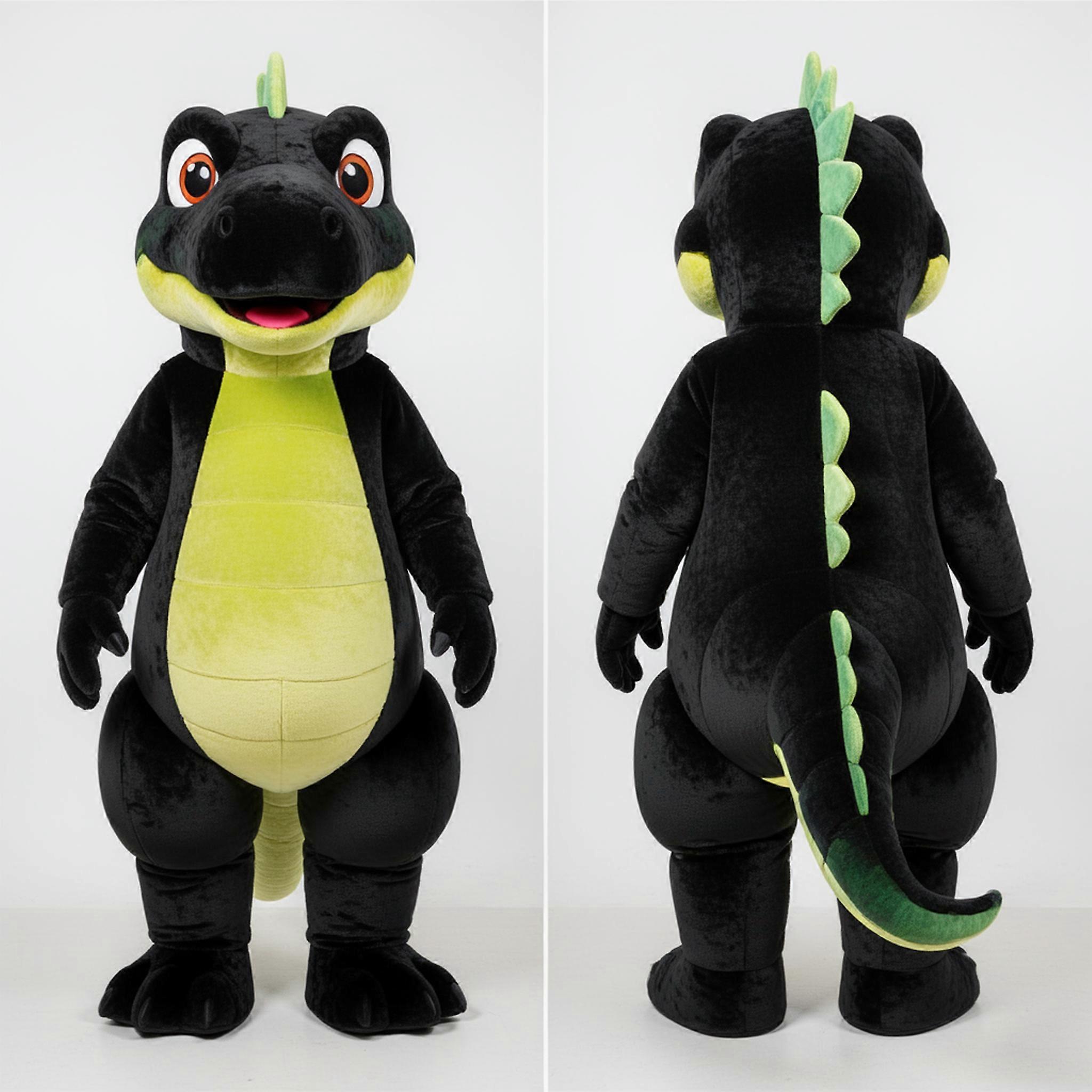 MASTICOT Dark Grey Velvety Iguanodon Mascot