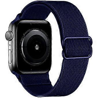 (Blå 42/44/45 mmErsättande elastiskt band kompatibelt med Apple Watch