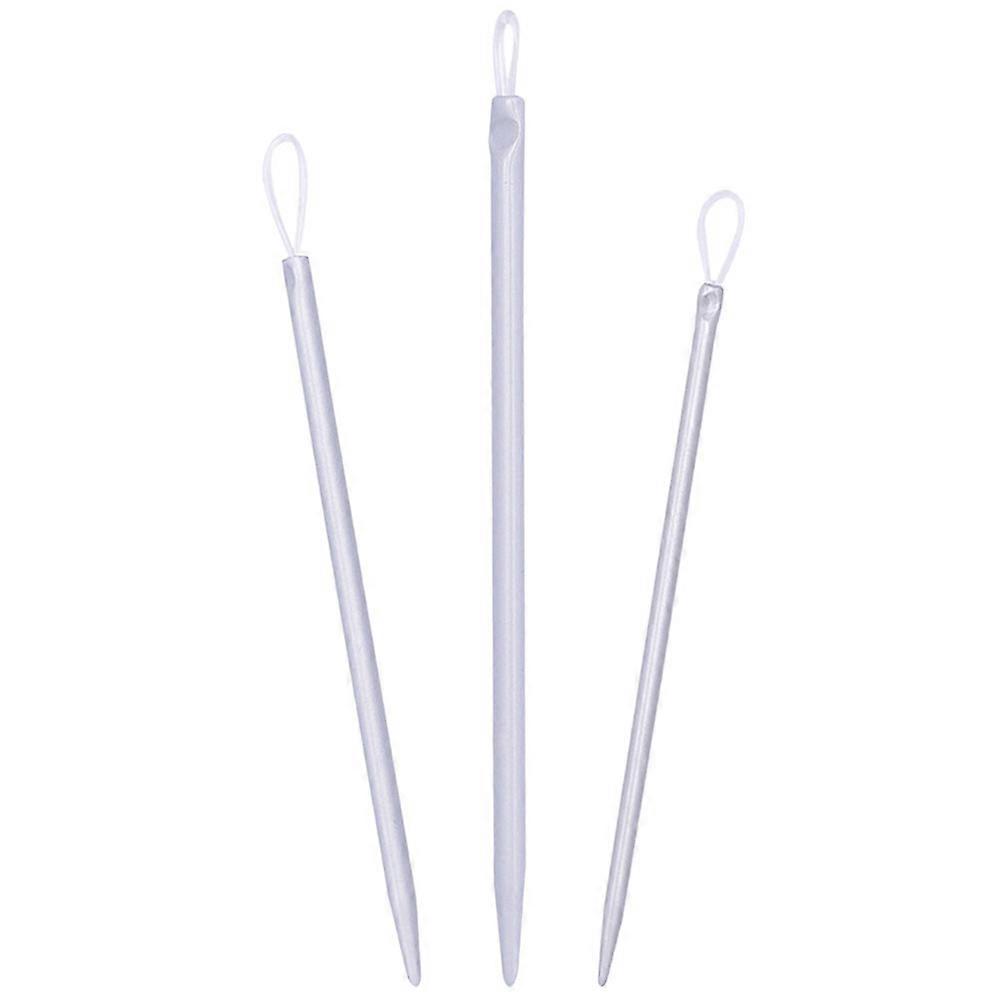 Wool Threader Knitting Needles for Hand Sewing with 3Pcs Silver Yarn Threader