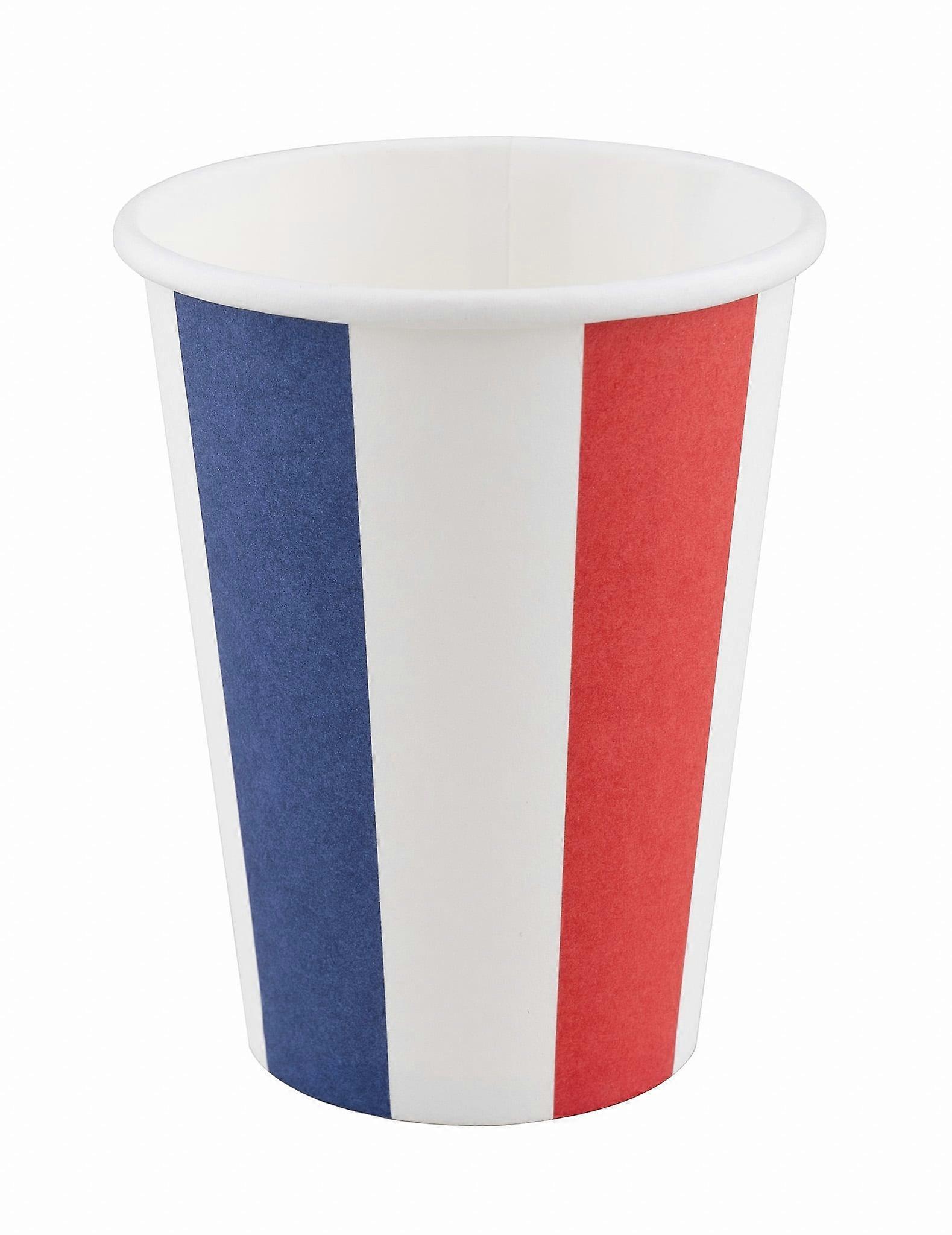 8 gobelets tricolore bleu blanc rouge