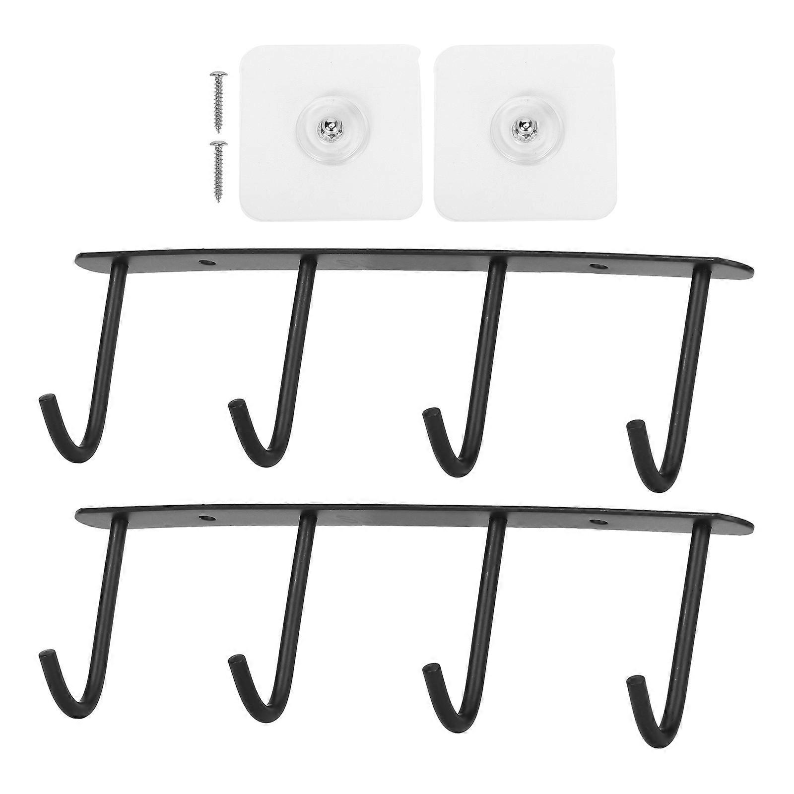 Kitchen Storage Rack Clapboard Multifunction Hook for Home 6Pcs